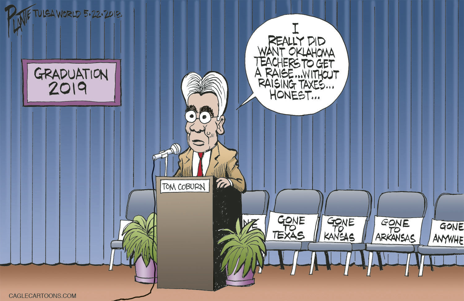 Bruce Plante Cartoon: Oklahoma Graduation 2019